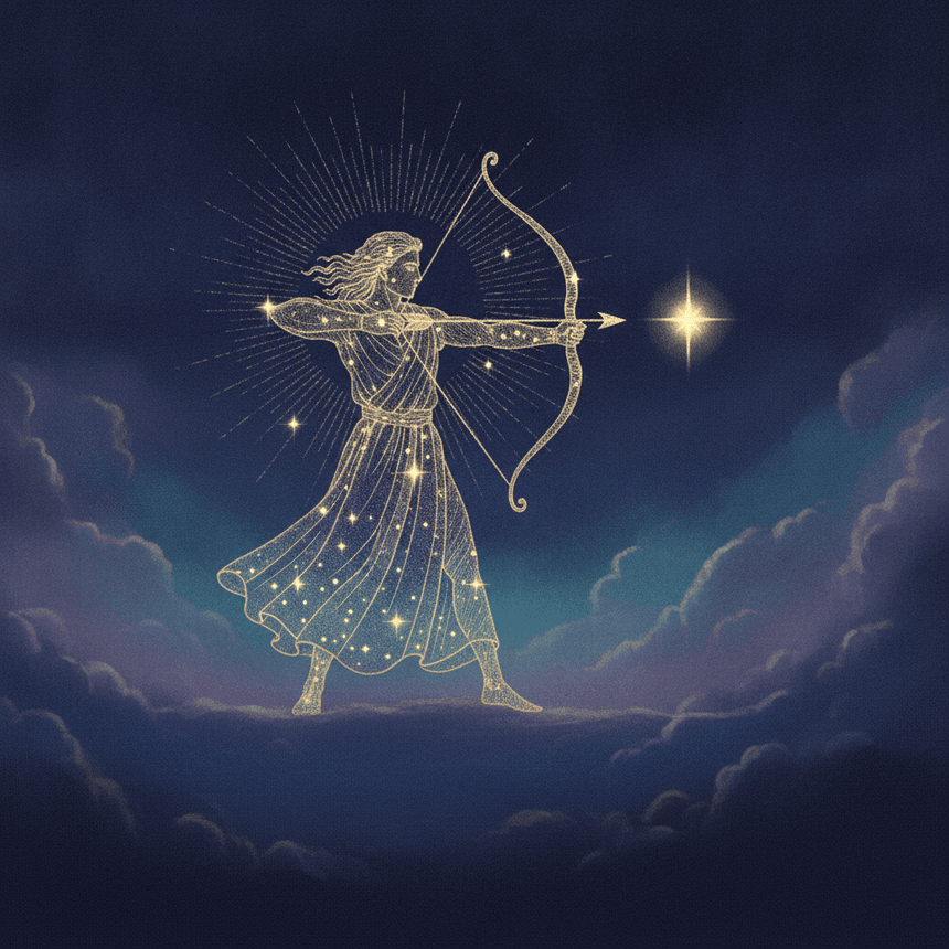 A celestial plate for The Face You Turn to the World, in gold constellation-light